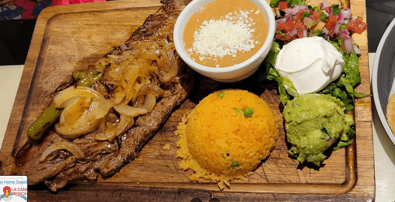 Close-up of a dish from La Campana